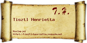 Tisztl Henrietta névjegykártya