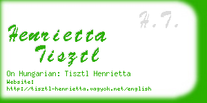henrietta tisztl business card